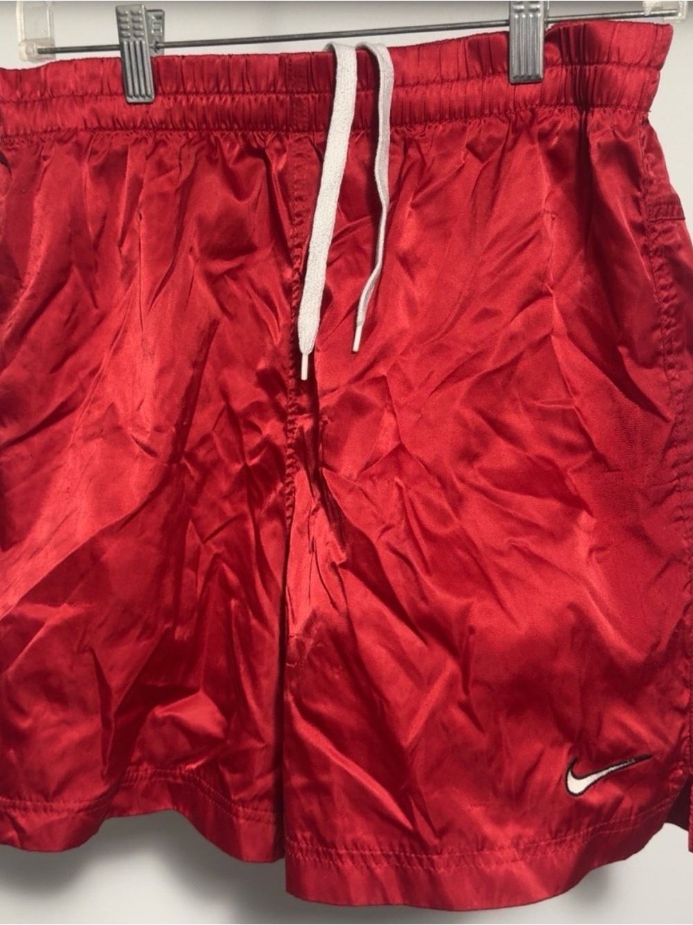 Y2K Nike Men’s Satin Red Athletic Shorts